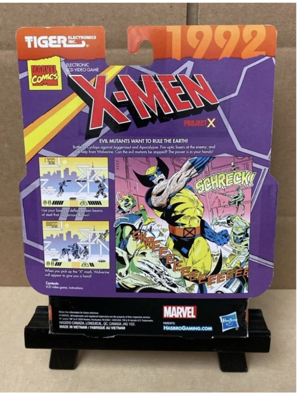 Hasbro Tiger Electronics Handheld X-Men Project X LCD Game Retro Reissue NEW